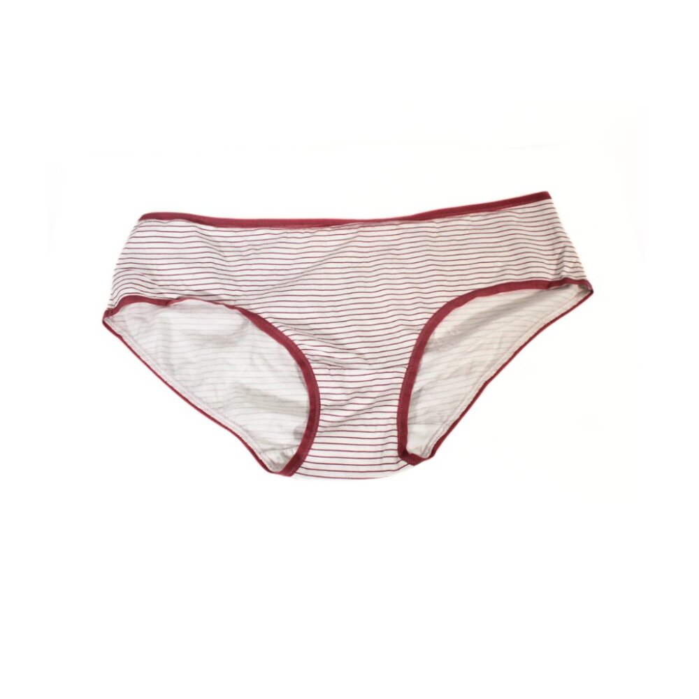 Striped Hipster Panties NWOT Size 0X – White & Mauve Pink